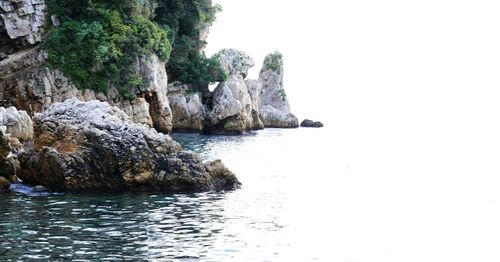 Rocks in sea