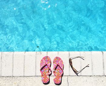 High angle view of swimming pool