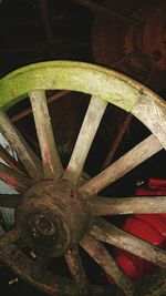 Close-up of rusty wheel