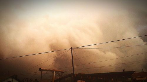 Low angle view of power lines