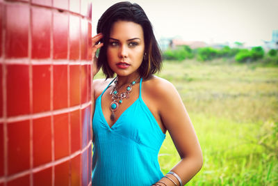 Portrait of a beautiful young woman