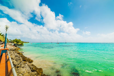 Scenic view of sea against sky