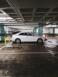 Cars parked in parking lot