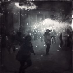 Crowd at night
