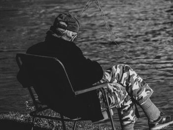 Man sitting on bench