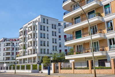 Contemporary apartment buildings seen in the prenzlauer berg district in berlin, germany