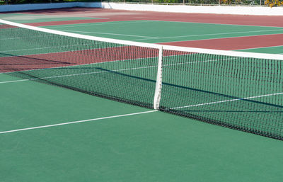 Tennis court with various lines in the detail view