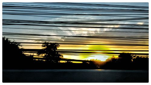 View of trees at sunset