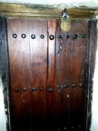 Close-up of wooden door