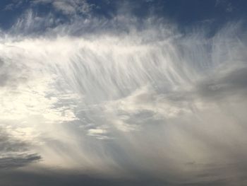 Low angle view of clouds in sky