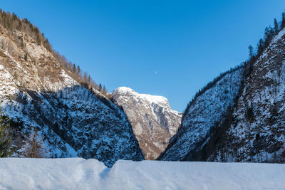 Winter on the frozen sauris lake