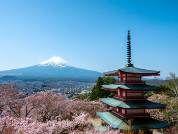 Scenic view of mountains against clear sky