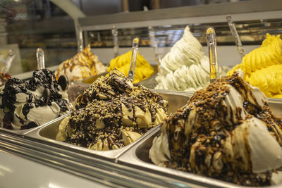 Close-up of food for sale in store ice cream