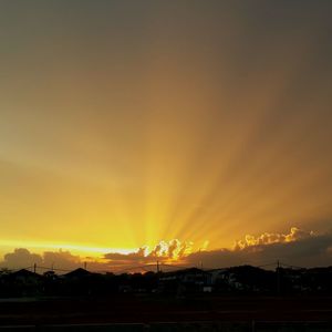 Scenic view of landscape at sunset