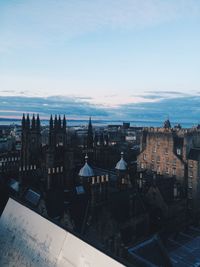 High angle shot of cityscape