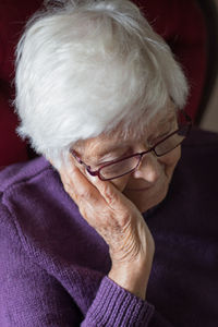 Close-up of young woman