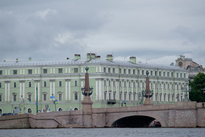 Building against cloudy sky