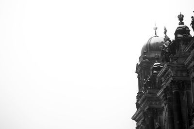 Low angle view of built structure against clear sky