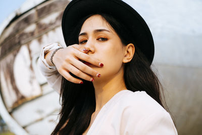 Portrait of young woman