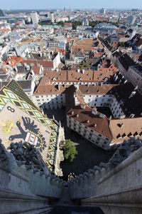 High angle shot of townscape