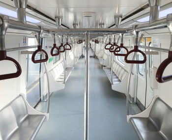 Empty seats in train