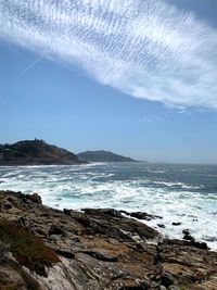 Scenic view of sea against sky