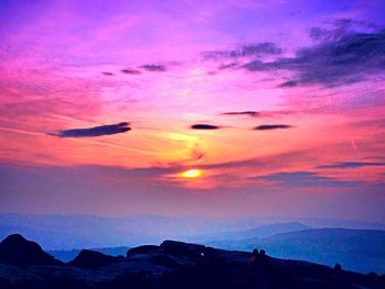 Sunset over mountain