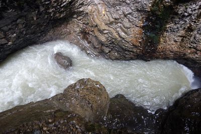 River flowing through rocks