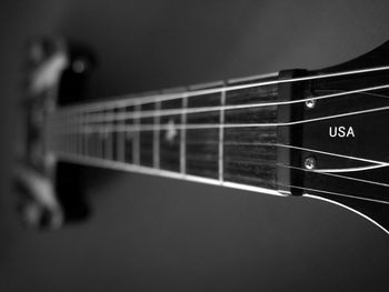 Close-up of guitar playing