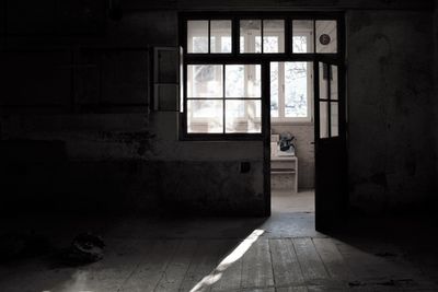 Interior of abandoned building