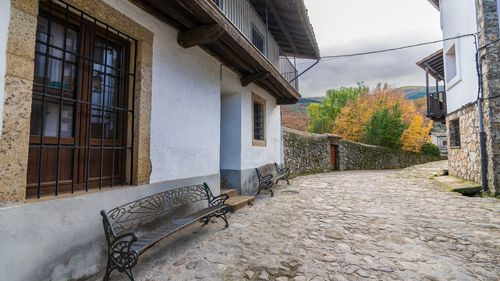 Street amidst houses