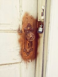 Close-up of old door