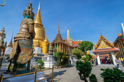 View of temple building against sky