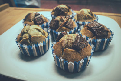 Close-up of cake in plate