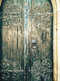 Close-up of closed door