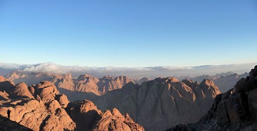 Panoramic view of mountains against sky