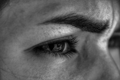 Close-up of woman looking away