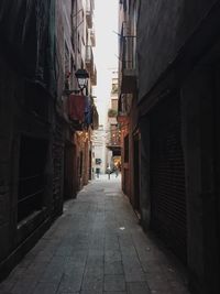 Alley amidst houses in city