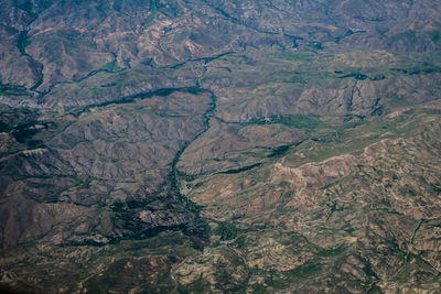 High angle view of mountains