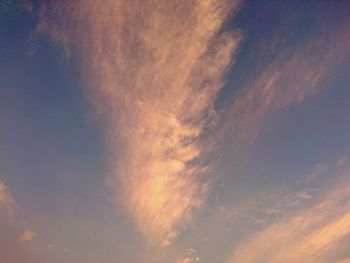 Low angle view of sky during sunset