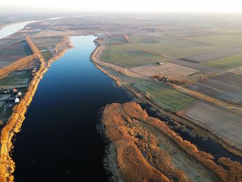 Aerial view of a river