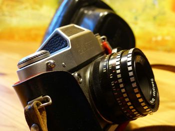 Close-up of camera lens