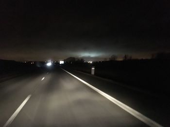 Empty road at night