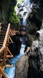 Scenic view of waterfall