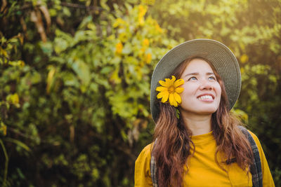 Portrait of a smiling young woman