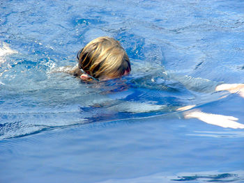 Girl enjoying in water