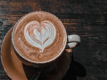 Close-up of coffee on table