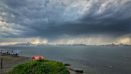 Panoramic view of sea against sky