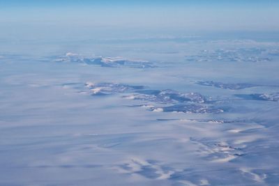 Aerial view of sea against sky