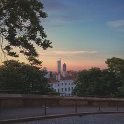 City at sunset